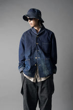 Load image into Gallery viewer, MADNESS NV. SHAWL COLLAR DENIM COVERALL (INDIGO)