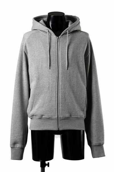 entire studios SLIM ZIP UP SWEAT PARKA (GREY MARLE)