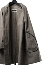 Load image into Gallery viewer, KLASICA "GHOST Ⅱ" SINGLE LAYER BALMACAAN COAT / HAND DYED HIGH DENSITY TWILL (DUST)