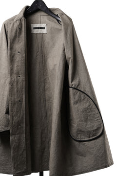 Load image into Gallery viewer, KLASICA "GHOST Ⅱ" SINGLE LAYER BALMACAAN COAT / HAND DYED HIGH DENSITY TWILL (DUST)
