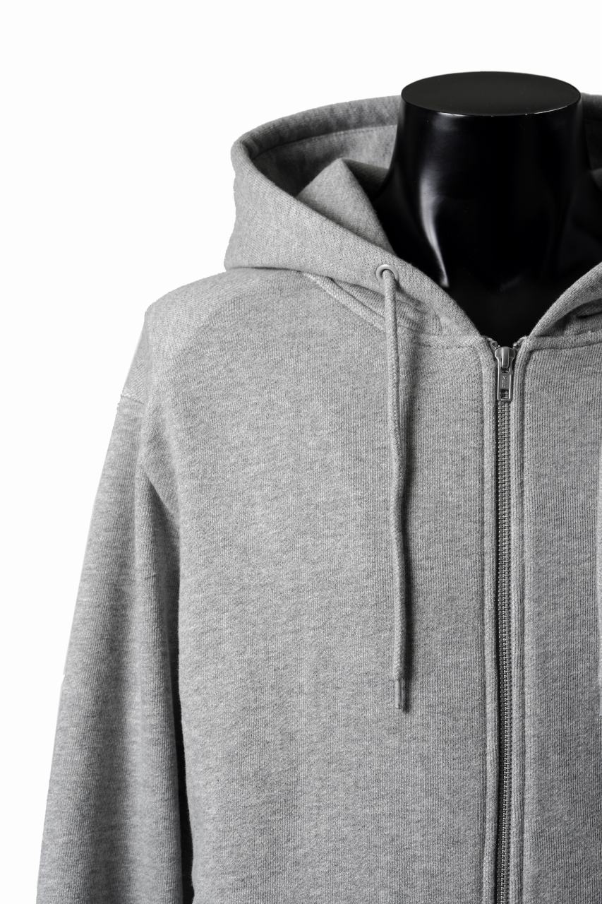 画像をギャラリービューアに読み込む, entire studios SLIM ZIP UP SWEAT PARKA (GREY MARLE)