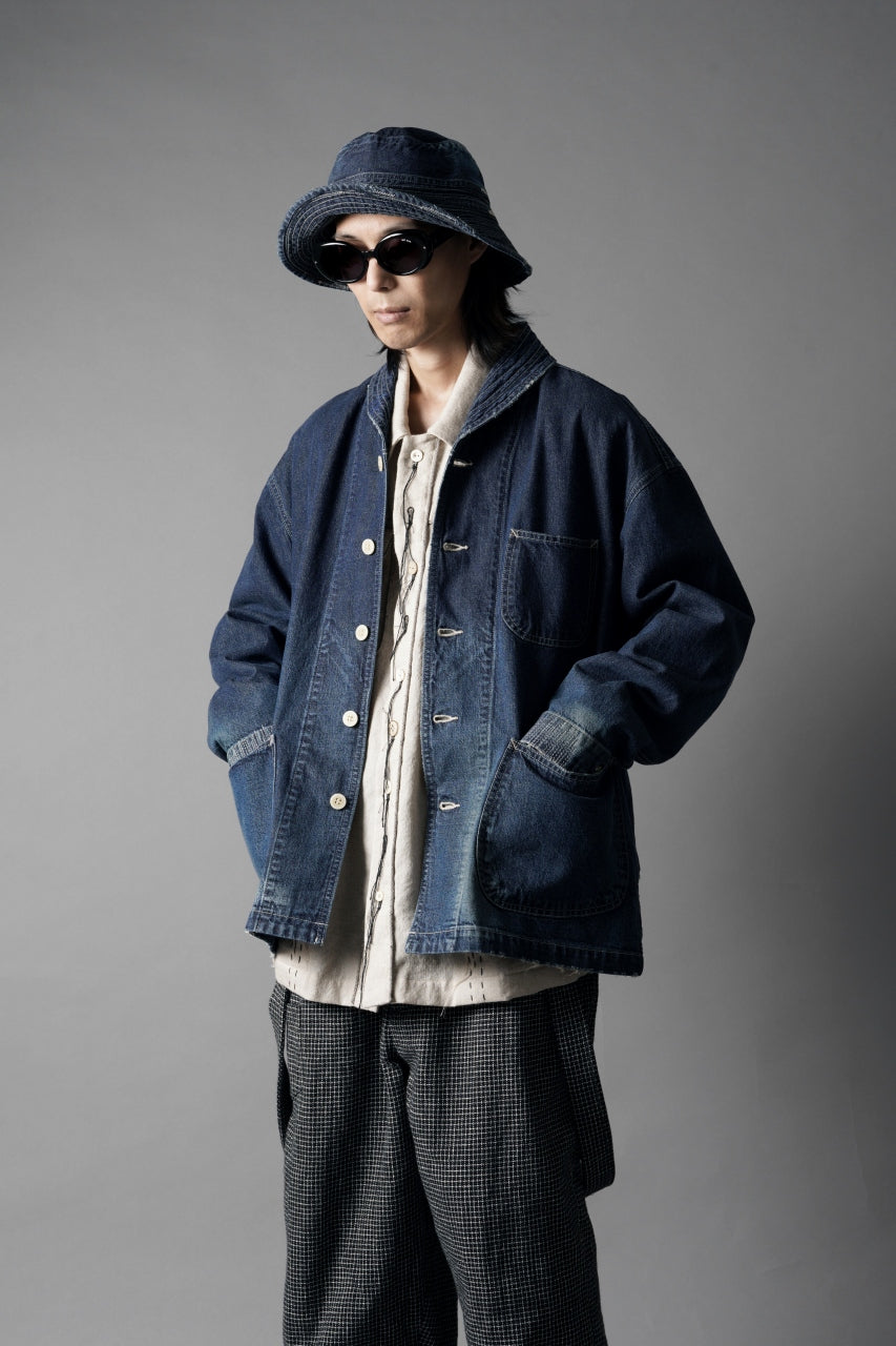 Load image into Gallery viewer, MADNESS NV. NEP DENIM BUCKET HAT (INDIGO)