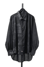 画像をギャラリービューアに読み込む, KLASICA "SH-053-MU" PLAIN BIG SHIRTS / ”KAGO-ZOME" DYED MUSLIN (BLACK GRAY)