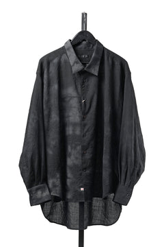 画像をギャラリービューアに読み込む, KLASICA "SH-053-MU" PLAIN BIG SHIRTS / ”KAGO-ZOME" DYED MUSLIN (BLACK GRAY)