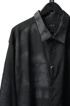 画像をギャラリービューアに読み込む, KLASICA "SH-053-MU" PLAIN BIG SHIRTS / ”KAGO-ZOME" DYED MUSLIN (BLACK GRAY)