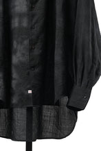 画像をギャラリービューアに読み込む, KLASICA "SH-053-MU" PLAIN BIG SHIRTS / ”KAGO-ZOME" DYED MUSLIN (BLACK GRAY)