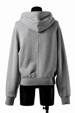 画像をギャラリービューアに読み込む, entire studios SLIM ZIP UP SWEAT PARKA (GREY MARLE)