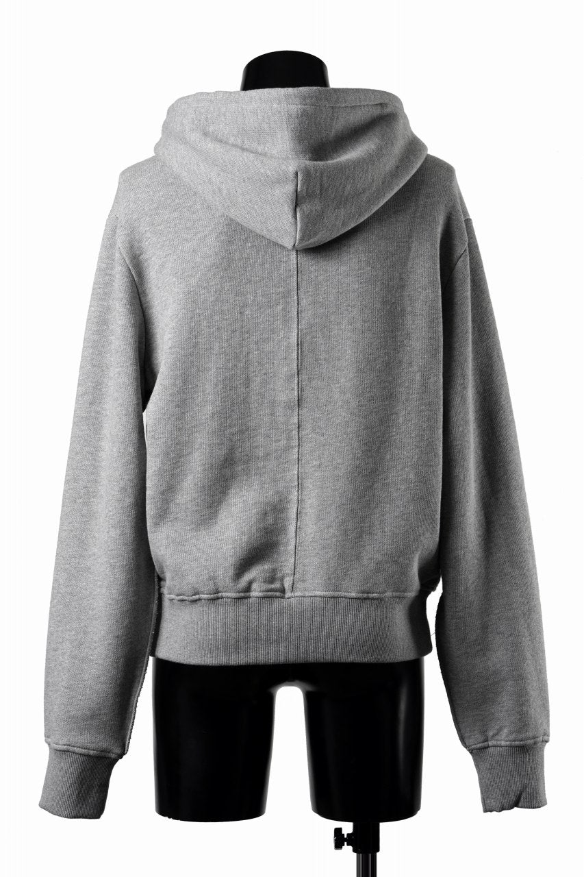 画像をギャラリービューアに読み込む, entire studios SLIM ZIP UP SWEAT PARKA (GREY MARLE)