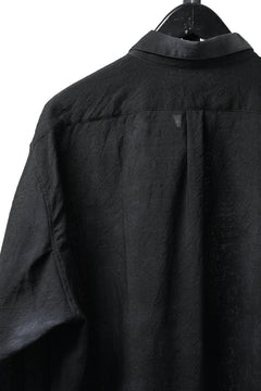 画像をギャラリービューアに読み込む, KLASICA "SH-053-MU" PLAIN BIG SHIRTS / ”KAGO-ZOME" DYED MUSLIN (BLACK GRAY)