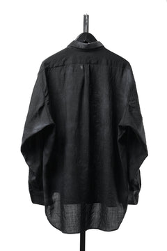 画像をギャラリービューアに読み込む, KLASICA "SH-053-MU" PLAIN BIG SHIRTS / ”KAGO-ZOME" DYED MUSLIN (BLACK GRAY)
