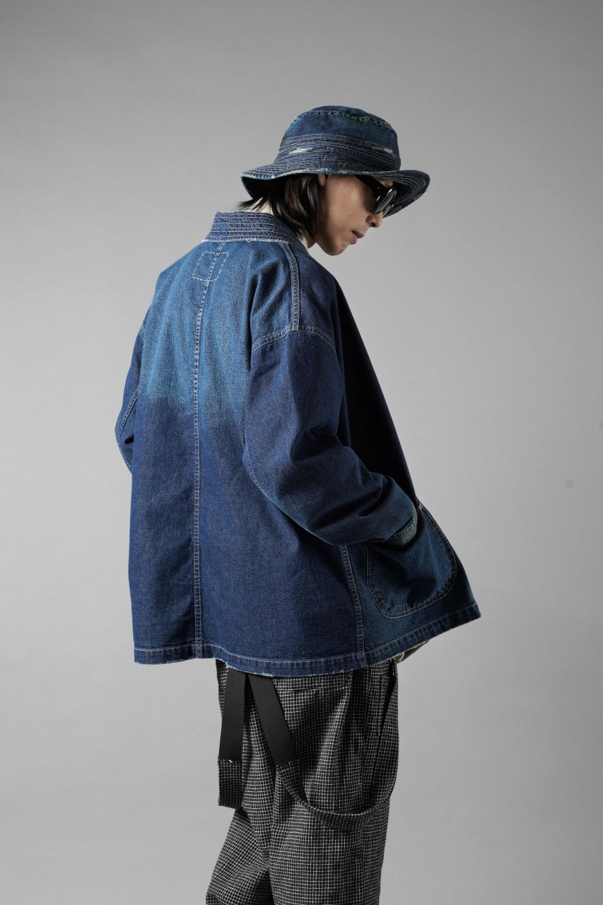 Load image into Gallery viewer, MADNESS NV. SHAWL COLLAR DENIM COVERALL (INDIGO)