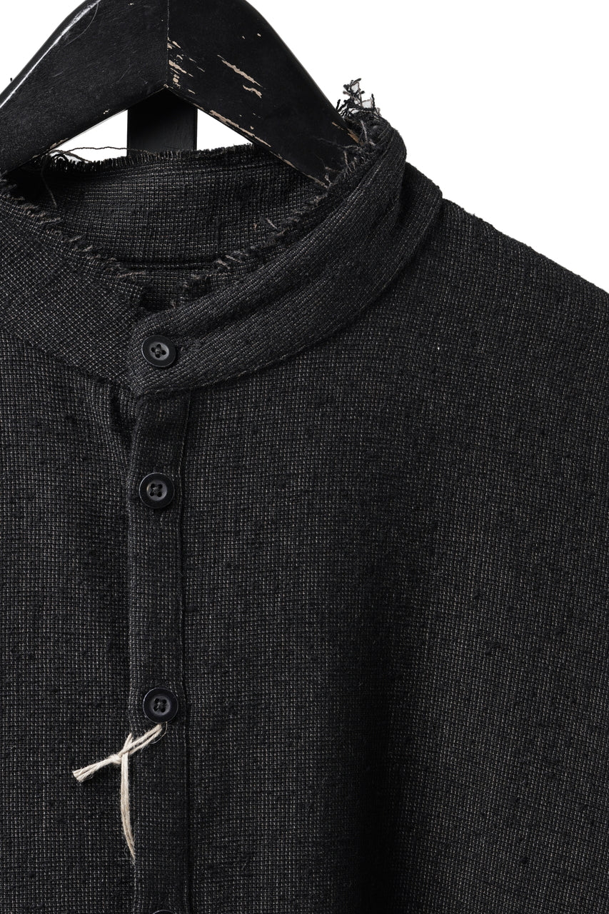 画像をギャラリービューアに読み込む, KLASICA "SH-042" STAND COLLAR LONG TAIL SHIRTS / AMBIENCE ANTIQUE DRAPER (CACAO NIB)