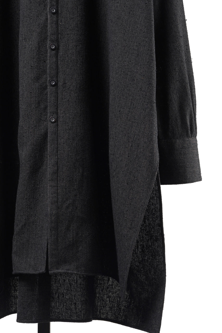 画像をギャラリービューアに読み込む, KLASICA "SH-042" STAND COLLAR LONG TAIL SHIRTS / AMBIENCE ANTIQUE DRAPER (CACAO NIB)