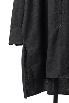 画像をギャラリービューアに読み込む, KLASICA "SH-042" STAND COLLAR LONG TAIL SHIRTS / AMBIENCE ANTIQUE DRAPER (CACAO NIB)