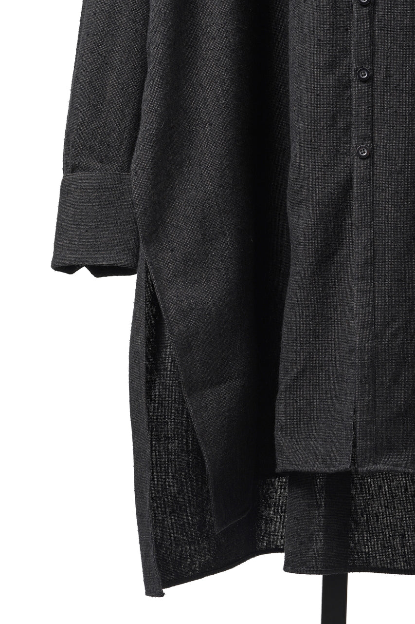 画像をギャラリービューアに読み込む, KLASICA "SH-042" STAND COLLAR LONG TAIL SHIRTS / AMBIENCE ANTIQUE DRAPER (CACAO NIB)