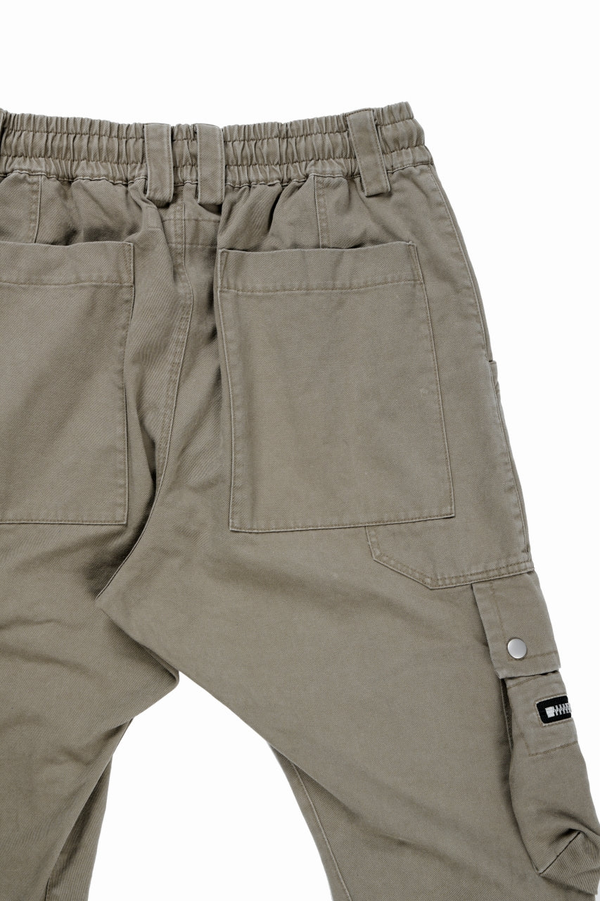 A.F ARTEFACT exclusive SOLID CARGO PANTS / BIO-WASHED CHINO CLOTH (BEIGE)
