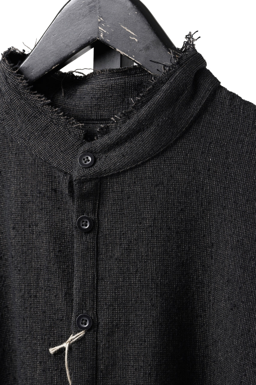 画像をギャラリービューアに読み込む, KLASICA "SH-042" STAND COLLAR LONG TAIL SHIRTS / AMBIENCE ANTIQUE DRAPER (CACAO NIB)