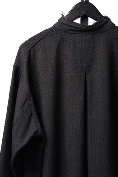 画像をギャラリービューアに読み込む, KLASICA "SH-042" STAND COLLAR LONG TAIL SHIRTS / AMBIENCE ANTIQUE DRAPER (CACAO NIB)