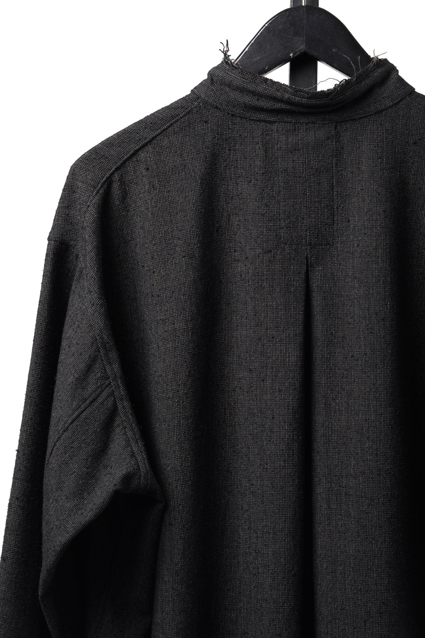 画像をギャラリービューアに読み込む, KLASICA "SH-042" STAND COLLAR LONG TAIL SHIRTS / AMBIENCE ANTIQUE DRAPER (CACAO NIB)