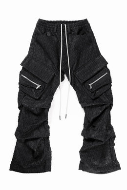 A.F ARTEFACT TUCK CARGO PANTS / LUXURY TWEED (BLACK)