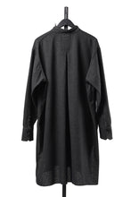 画像をギャラリービューアに読み込む, KLASICA "SH-042" STAND COLLAR LONG TAIL SHIRTS / AMBIENCE ANTIQUE DRAPER (CACAO NIB)