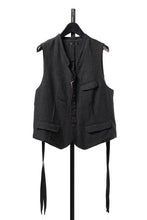 画像をギャラリービューアに読み込む, KLASICA "JEUNET-SW" SQUARE SHAPED LOOSE VEST / AMBIENCE ANTIQUE DRAPER (CACAO NIB)