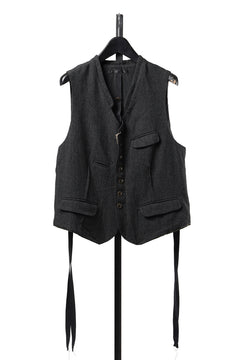 画像をギャラリービューアに読み込む, KLASICA "JEUNET-SW" SQUARE SHAPED LOOSE VEST / AMBIENCE ANTIQUE DRAPER (CACAO NIB)
