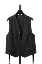 画像をギャラリービューアに読み込む, KLASICA "JEUNET-SW" SQUARE SHAPED LOOSE VEST / AMBIENCE ANTIQUE DRAPER (CACAO NIB)