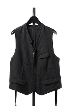 画像をギャラリービューアに読み込む, KLASICA "JEUNET-SW" SQUARE SHAPED LOOSE VEST / AMBIENCE ANTIQUE DRAPER (CACAO NIB)