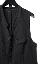 画像をギャラリービューアに読み込む, KLASICA "JEUNET-SW" SQUARE SHAPED LOOSE VEST / AMBIENCE ANTIQUE DRAPER (CACAO NIB)