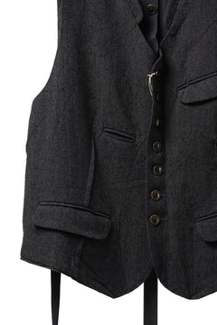 画像をギャラリービューアに読み込む, KLASICA "JEUNET-SW" SQUARE SHAPED LOOSE VEST / AMBIENCE ANTIQUE DRAPER (CACAO NIB)