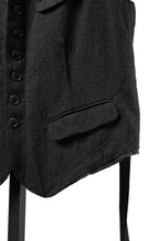 画像をギャラリービューアに読み込む, KLASICA "JEUNET-SW" SQUARE SHAPED LOOSE VEST / AMBIENCE ANTIQUE DRAPER (CACAO NIB)