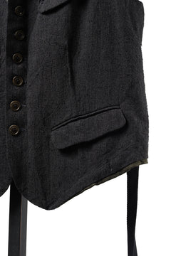 画像をギャラリービューアに読み込む, KLASICA "JEUNET-SW" SQUARE SHAPED LOOSE VEST / AMBIENCE ANTIQUE DRAPER (CACAO NIB)