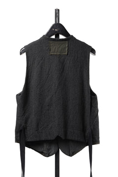 画像をギャラリービューアに読み込む, KLASICA "JEUNET-SW" SQUARE SHAPED LOOSE VEST / AMBIENCE ANTIQUE DRAPER (CACAO NIB)