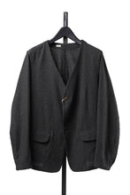 画像をギャラリービューアに読み込む, KLASICA "BELLE-SW" 2B V-CUT WORK JACKET / AMBIENCE ANTIQUE DRAPER (CACAO NIB)