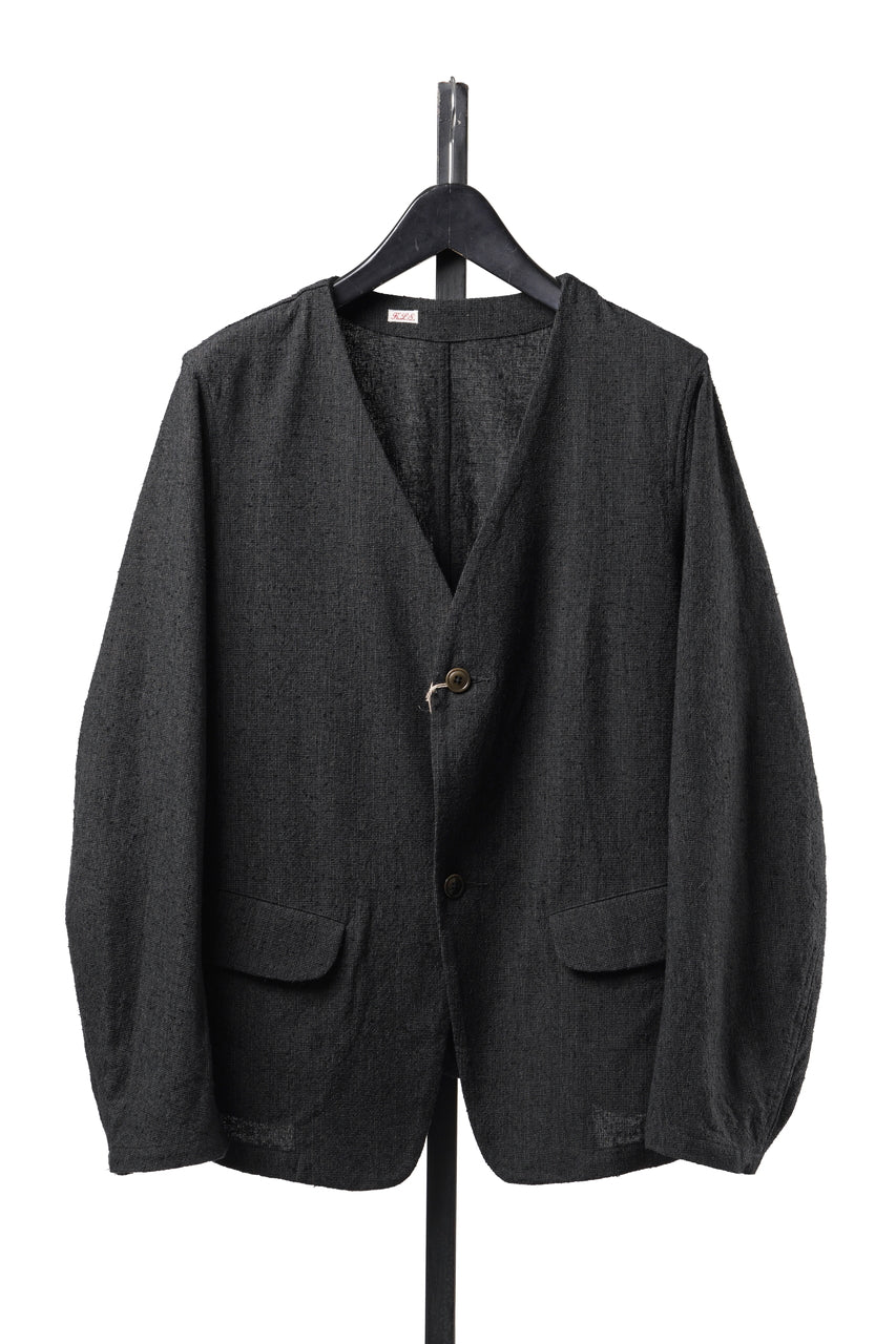 画像をギャラリービューアに読み込む, KLASICA "BELLE-SW" 2B V-CUT WORK JACKET / AMBIENCE ANTIQUE DRAPER (CACAO NIB)