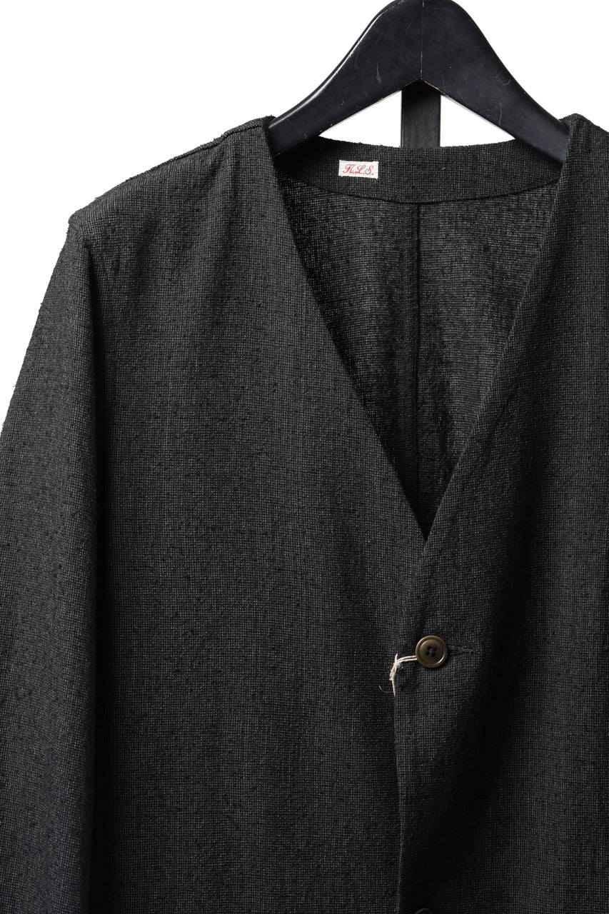 画像をギャラリービューアに読み込む, KLASICA "BELLE-SW" 2B V-CUT WORK JACKET / AMBIENCE ANTIQUE DRAPER (CACAO NIB)