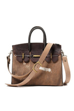 Load image into Gallery viewer, ierib exclusive 2Way Bark Bag 30 / Vintage SAKABUKURO + Waxed Horse Butt (BROWN / EBONY #B)