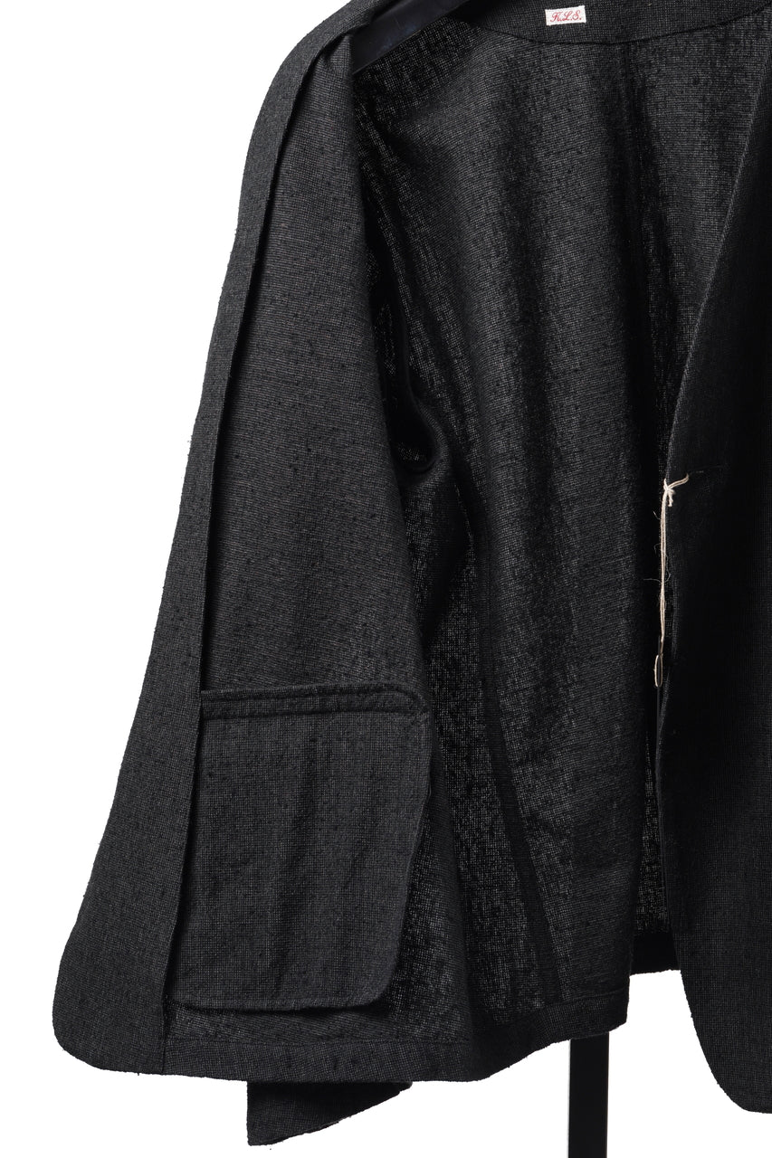 画像をギャラリービューアに読み込む, KLASICA "BELLE-SW" 2B V-CUT WORK JACKET / AMBIENCE ANTIQUE DRAPER (CACAO NIB)