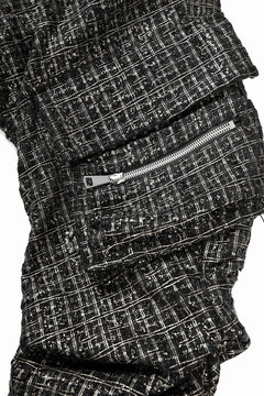 画像をギャラリービューアに読み込む, A.F ARTEFACT TUCK CARGO PANTS / LUXURY TWEED (BLACK x GOLD)