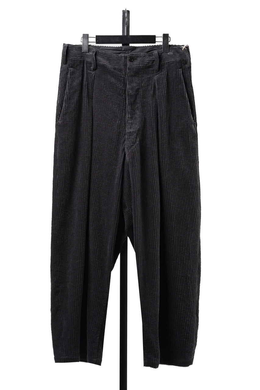 画像をギャラリービューアに読み込む, KLASICA "PACE-CD" WIDE AND TAPERED SILENT TROUSERS / HI-SOFT FINISHED 5-WALE CORDUROY (IRON)