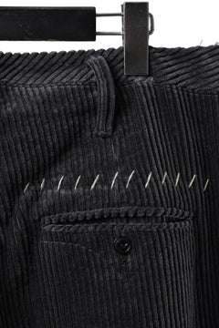 画像をギャラリービューアに読み込む, KLASICA "PACE-CD" WIDE AND TAPERED SILENT TROUSERS / HI-SOFT FINISHED 5-WALE CORDUROY (IRON)