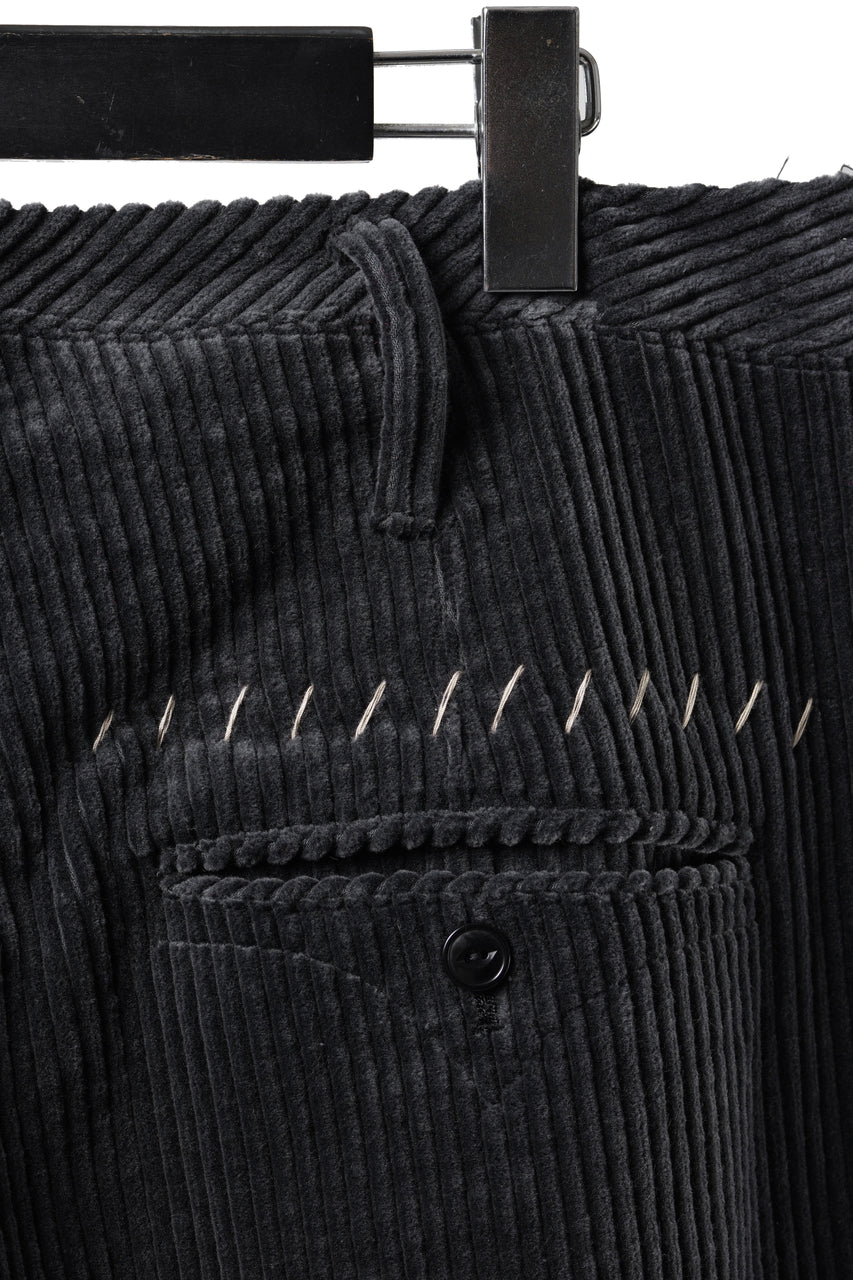 画像をギャラリービューアに読み込む, KLASICA "PACE-CD" WIDE AND TAPERED SILENT TROUSERS / HI-SOFT FINISHED 5-WALE CORDUROY (IRON)