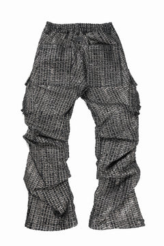 画像をギャラリービューアに読み込む, A.F ARTEFACT TUCK CARGO PANTS / LUXURY TWEED (BLACK x GOLD)