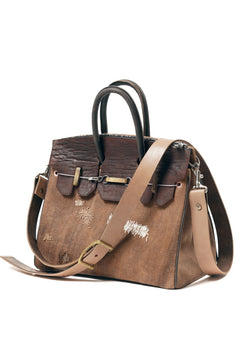 Load image into Gallery viewer, ierib exclusive 2Way Bark Bag 30 / Vintage SAKABUKURO + Waxed Horse Butt (BROWN / EBONY #B)