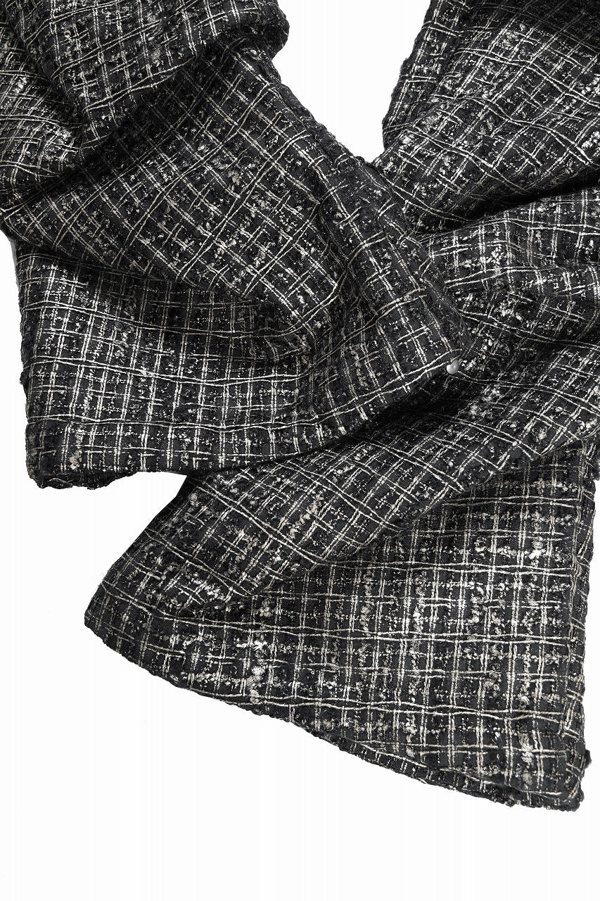 画像をギャラリービューアに読み込む, A.F ARTEFACT TUCK CARGO PANTS / LUXURY TWEED (BLACK x GOLD)