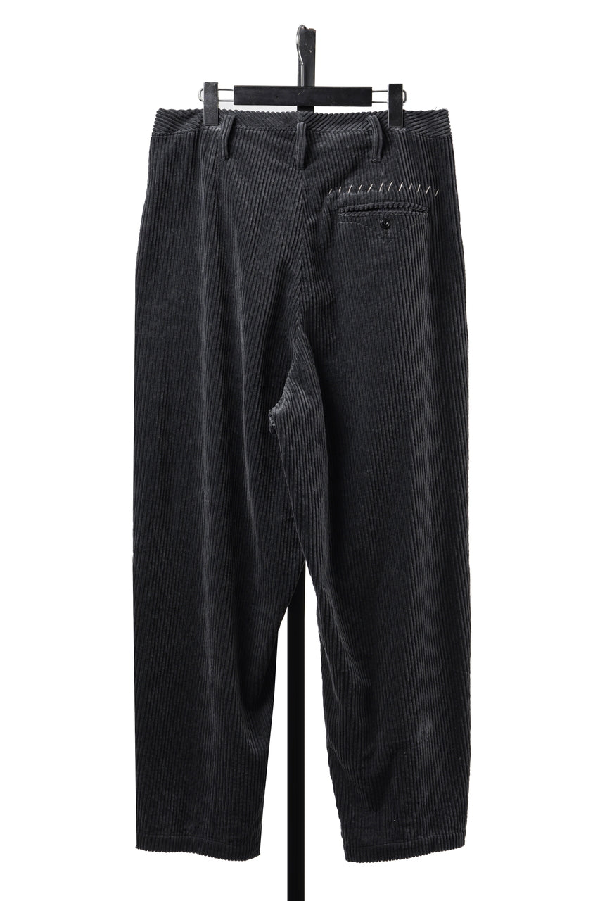 画像をギャラリービューアに読み込む, KLASICA "PACE-CD" WIDE AND TAPERED SILENT TROUSERS / HI-SOFT FINISHED 5-WALE CORDUROY (IRON)