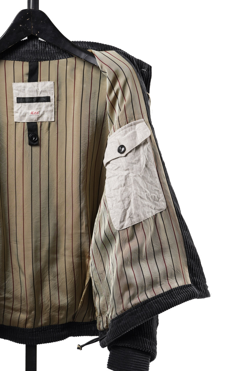 画像をギャラリービューアに読み込む, KLASICA "IRWELL-CD" WIDE ARM VOLUME BLOUSON / HI-SOFT FINISHED 5-WALE CORDUROY (IRON)
