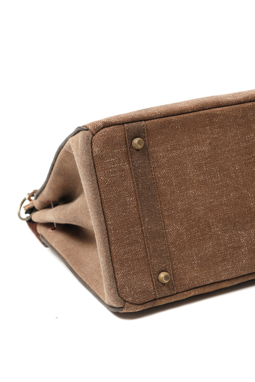Load image into Gallery viewer, ierib exclusive 2Way Bark Bag 30 / Vintage SAKABUKURO + Waxed Horse Butt (BROWN / EBONY #B)
