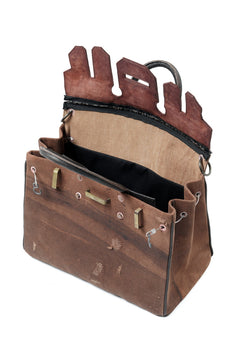 Load image into Gallery viewer, ierib exclusive 2Way Bark Bag 30 / Vintage SAKABUKURO + Waxed Horse Butt (BROWN / EBONY #B)